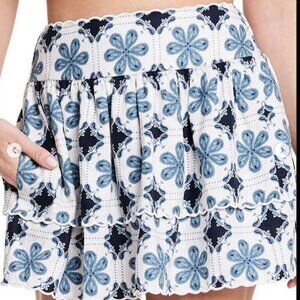 Agua Bendita For Target Linen‎ Tiered Skirt European Summer Size XXL